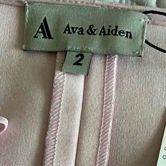 NWT Ava & Aiden Pencil silhouette, solid, pink, classic, knee length size 2 - Picture 4 of 8